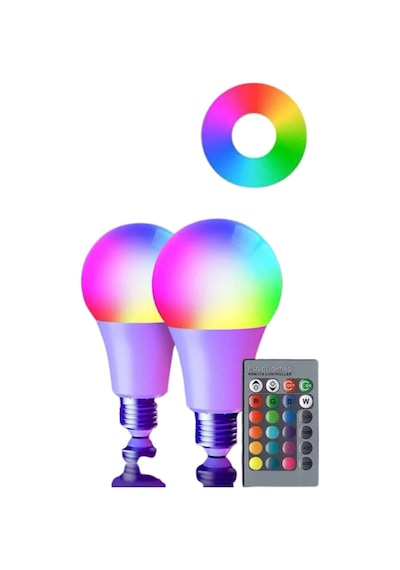 Akıllı Rgb Led Ampul Led Uzaktan Kumandalı Renk Değiştiren Ampul Mh-hs9782-4662 Mavi