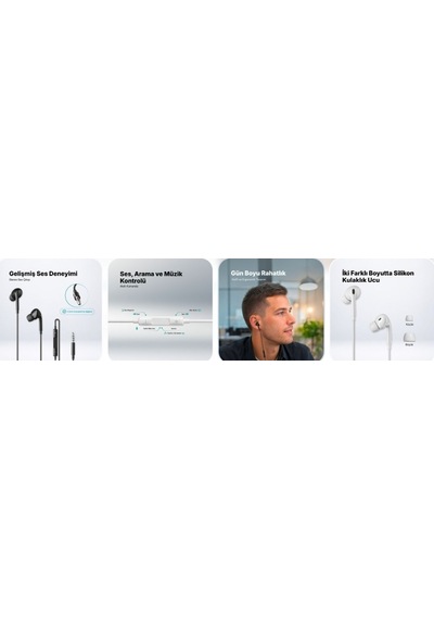 Ttec-pop 3 Classic 3.5mm Stereo Mikrofonlu Kulakiçi Kablolu Kulaklık Siyah