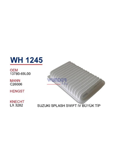 WUNDER WH1245 HAVA  FİLTRESİ - SUZUKİ SPLASH 1,2-1,2 WT-SWIFT IV
