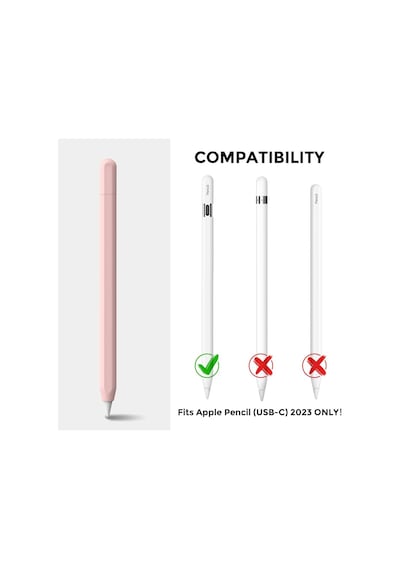 Apple Pencil Usb-c İçin Uyumlu Koruyucu Esnek Silikon Kılıf Kalem Değildir Pembe