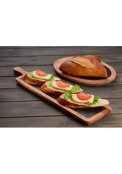 Lava Servis Ahşabı Dikdörtgen Döküm Plaka 60 X 15 Cm Ahşap