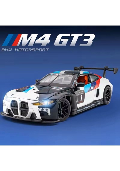 Scowetto 1:24 Bmw M4 Gt3 Diecast Model Araba Açılan Kapılar Bmw M4 Yarış Arabası Modifiyeli Diecast Araba