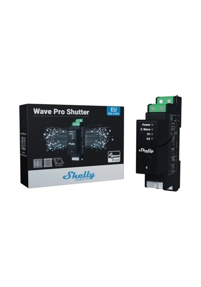 Shelly Wave Pro Shutter Z-wave Dın Ray Enerji Ölçümlü Akıllı Panjur Ve Perde Kontrol Rölesi