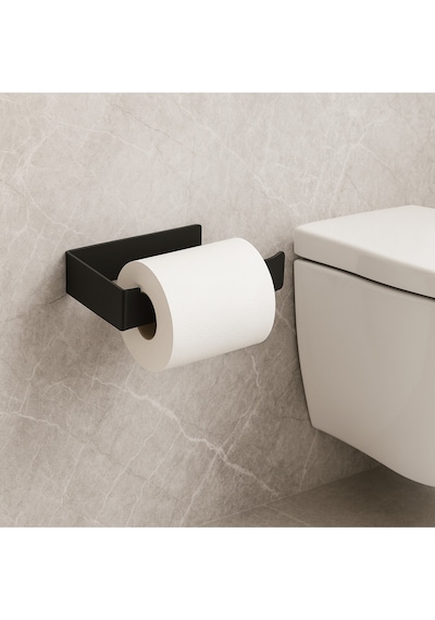 Güçlü Yapışkanlı Plastik Tuvalet Kağıdı Askısı, Tuvalet Kağıdı Askılığı, Wc Kağıdı Askılık Siyah Diğer