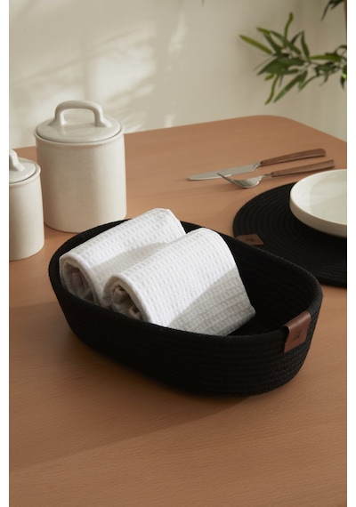 Karaca Home Carla Oval Dekoratif Tabak 26x16x8 Cm Siyah