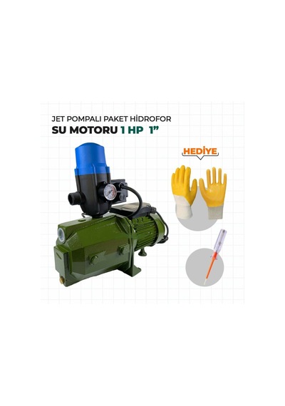 Metal Dişli Otomatik Sistem Paket Hidrofor Su Pompası 1Hp Rakor