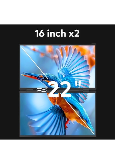 Ultrax 16" Çift Ekran 2.5k Qhd Ips İkili Taşınabilir Monitör