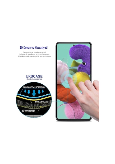 Huawei P40 Lite E 5D Tam Kaplayan Ekran Koruyucu Kırılmaz Cam (544790001)