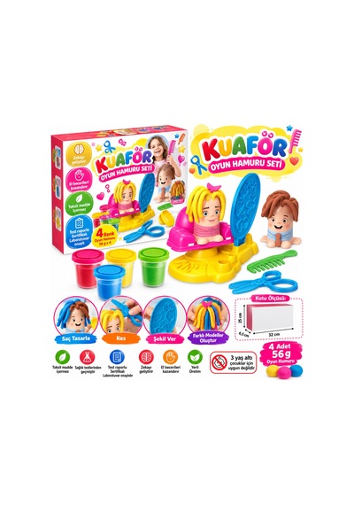 Arkhenx 03458 Kuaför Oyun Hamur Set Bzs1 Çok Renkli