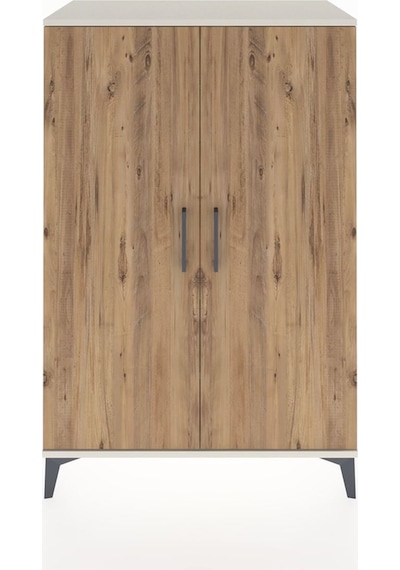 Hyperion Dolap 2 Raflı 2 Kapaklı Tek Askılı 88x44x134 Aytaşı-çam Aytaşı