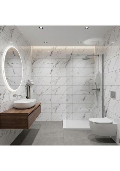 30x60 Cm Kendinden Yapışkanlı Duvar,banyo,tezgah Arası Mermer Desen -24 Adet 30 X 60 Cm