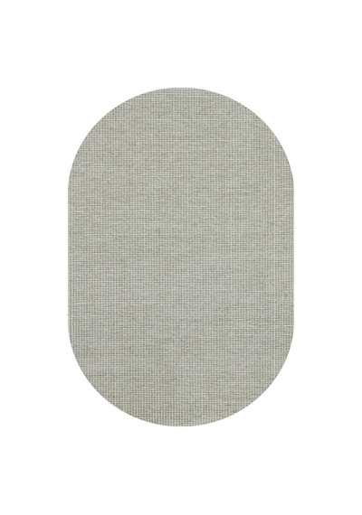 Divan Şönil Pamuklu Tek Renk Desensiz Kilim Oval Halı Hr-1457 Yeşil