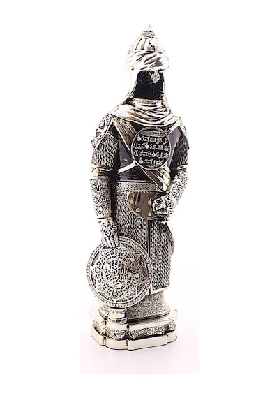 3 Boyut Büyük Boy 32 Cm Zırhlı Cevşen Ayetli Asker Gümüş Biblo Polyester Üzerine Metal Kaplama Biblo