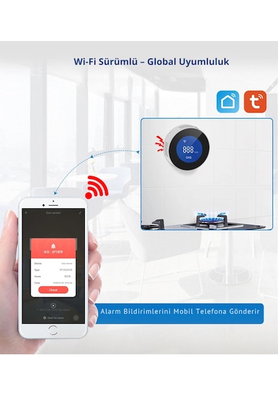 Obiem Akıllı Gaz Kaçak Algılama Sensörü | Doğal Gaz ve Lpg Dedektörü (Tek Başına Çalışmaz) Obiem Akıllı Gaz Kaçak Algılama Sensörü | Doğal Gaz ve Lpg Dedektörü (Tek Başına Çalışmaz)