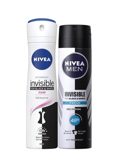 Black&white Fresh Bayan Deosprey 150 Ml+black&white Fresh Erkek Deosprey 150 Ml 2'li Paket