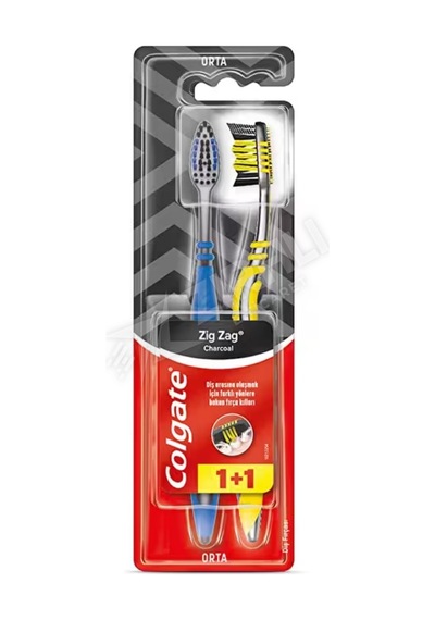 3 Adet Colgate Diş Fırçası Zig Zag Charcoal 1+1