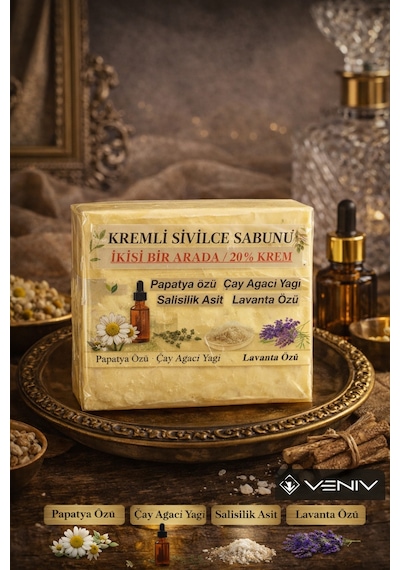 Kremli Sabunu- Papatya Özü- Salisilik Asit - Çay Ağacı Özü - Lavanta Özü - 100 Gr Diğer