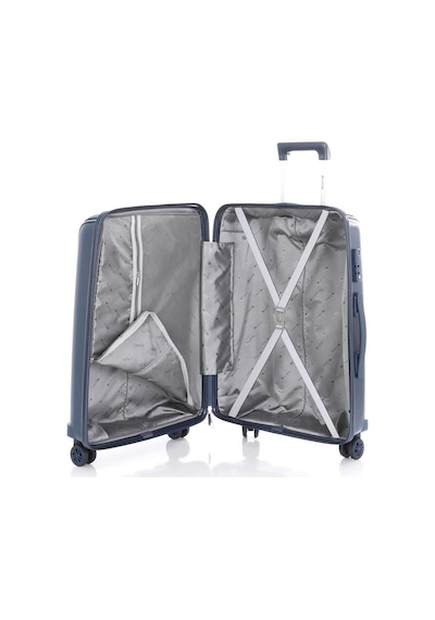 Mçs 3lü Set Kırılmaz Silikon Seyahat Valizi Bavulu V305 Laci Lacivert