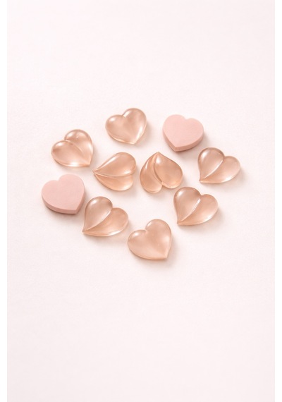 Rose Nude Heart Tırnak Taşı