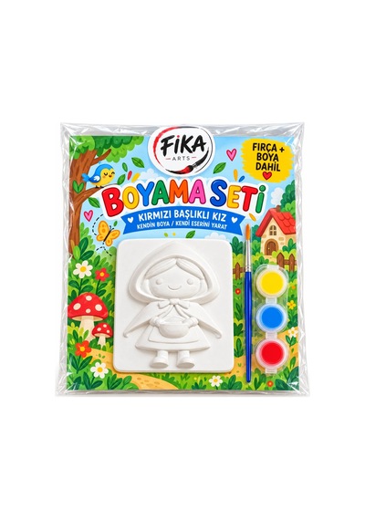 Kırmızı Başlıklı Kız Boyama Seti Taş Tozu Figür Boyama Seti