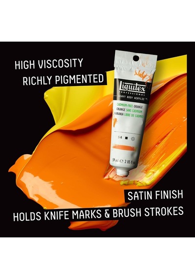 3699309 Professional Heavy Body Akrilik Boya, Sanatçı Kalitesinde, Mükemmel Işık Haslığı, Yağlı Tutarlılık, Renk Seti - 4 Renk Her Biri 59 Ml Tüp