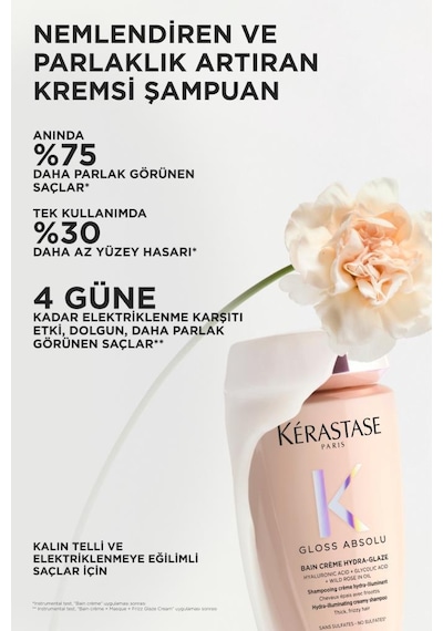 Kerastase Gloss Absolu Elektriklenmeye Eğilimli Saçlar Için Parlaklık Veren Şampuan 250 Ml Elektriklenen