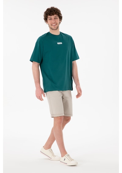 U.S. Polo Assn. Erkek Oversize Fit Bisiklet Yaka Koyu Yeşil Tişört 50305923-VR101 U.S. Polo Assn. Erkek Oversize Fit Bisiklet Yaka Koyu Yeşil Tişört 50305923-VR101