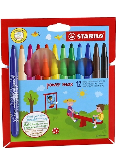 980/12-01 Power Max Xl Keçeli Boya 12 Li Jumbo