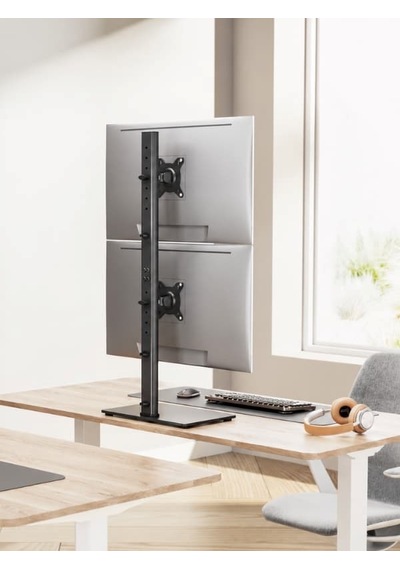 Dıgıtus 17 -34 Dikey İkili Monitör Standı 12kg X 2 Taşıma Kapasitesi Vesa 75x75 / 100x100