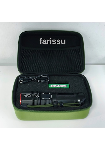 Small Sun Sm-313 100w 1000 Lumen Led El Feneri - 1-1,5 Km Menzil, Ayarlanabilir Odak Siyah
