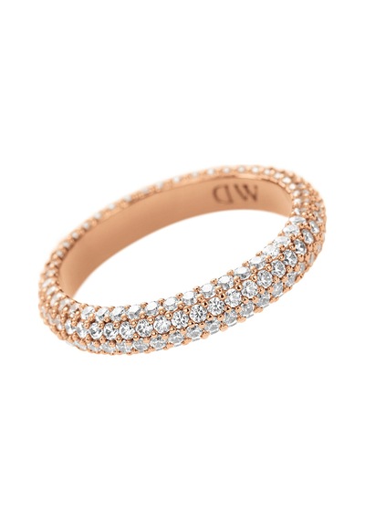 Pave Crystal Ring Rose Gold Pembe