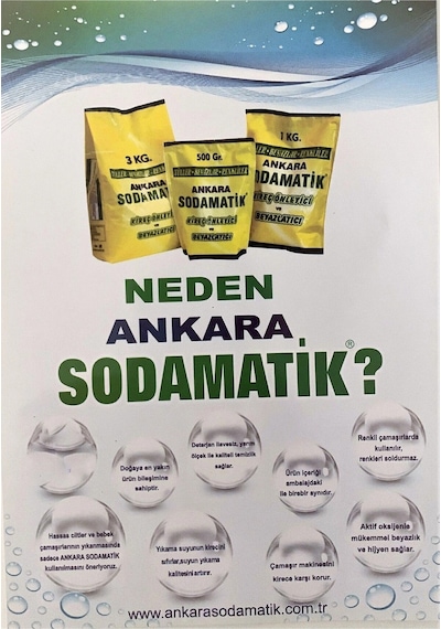 Ankara Sodamatik 1000 Gr Kireç Önleyici Ve Beyazlatıcı