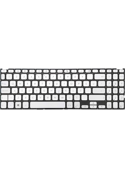 Asus Uyumlu X509ja-ej620t, X509ja-ej654t Klavye Silver, Gri Tr