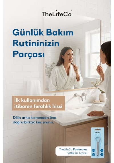 Thelifeco Paslanmaz Çelik Dil Temizleyici - Dil Sıyırıcı