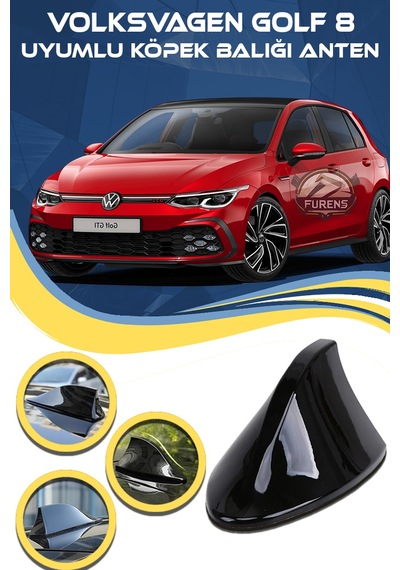Volksvagen Golf 8 Uyumlu Oto Balık Sırtı Anten Elektrikli Köpekbalığı Balina Tavan Anteni