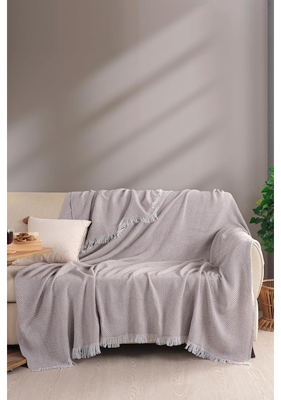 Carden Organik Pamuklu Kaymaz Koltuk Örtüsü Desenli 200x230 Cm Kanepe Çekyat Buldan Bezi Bej Diğer