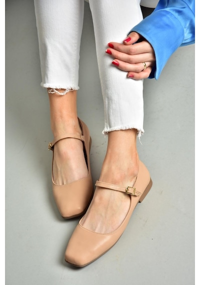 Fox Shoes S726252509 Ten Kadın Babet Ten Rengi