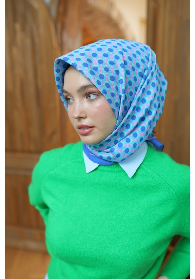 Silk Home Olinda Eşarp 48005-24 Menekşe, Pembe, Cam Göbeği