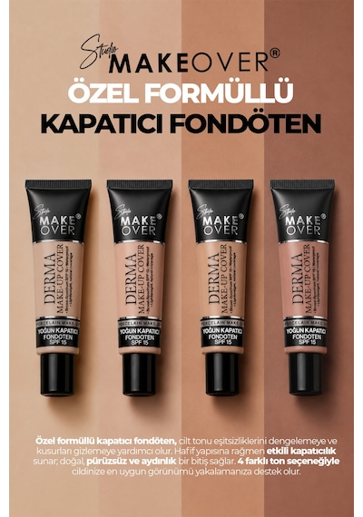 Studio Makeover Derma Make-up Cover Foundation Yoğun Kapatıcı Fondöten 03 40 ML