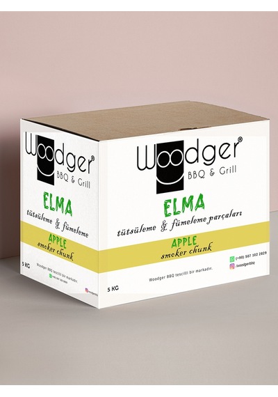 Elma Tütsüleme Ve Fümeleme Aroma Parçaları - Apple Smoker Wood Chunks - 5 Kg