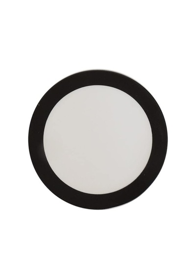 Yuvarlak Sıva Üstü Siyah 20 Watt Led Panel Armatür Trafolu Beyaz Çok Renkli
