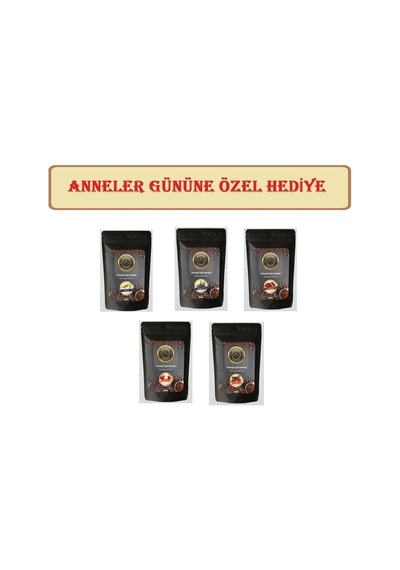 Kahveherşey Aromalı Türk Kahvesi 100 G (Fındık, Böğürtlen, Çikolata, Elma, Gül) 5 Adet