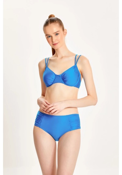 Too Salty Swimwear Kadın Büzgülü Balenli Toparlayıcı Yüksek Bel Bikini Takımı 24s101st Mavi Too Salty Swimwear Kadın Büzgülü Balenli Toparlayıcı Yüksek Bel Bikini Takımı 24s101st Mavi