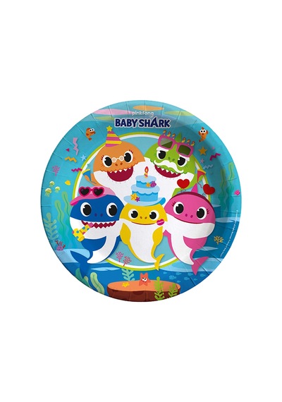 Baby Shark Karton Tabak - 23Cm X 8 Adet