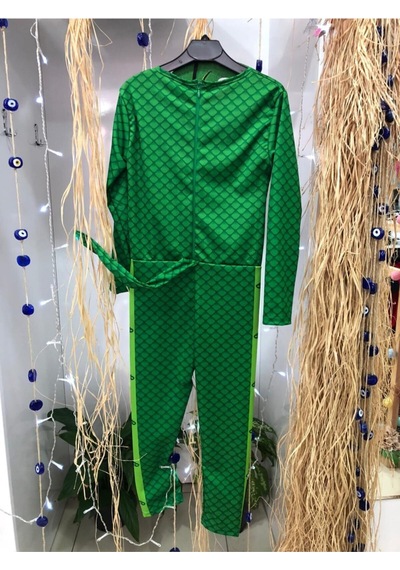 Sweet Butik Çocuk Pijamaskeliler Kertenkele Kostüm Yeşil