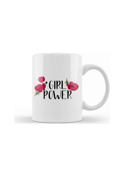 Girl Power Inspiration Positive Girly Quote Artwork Kupa Bardak Porselen Karışık