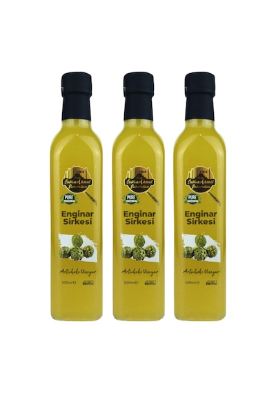 Enginar Sirkesi %100 Katkısız Doğal 3x500 Ml Özel Üretim