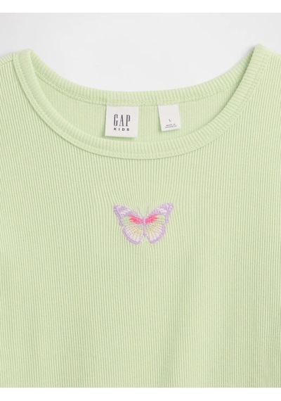 Gap V-sp Ss Rıb Tee Yeşil