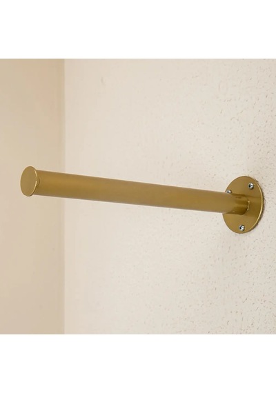 Solid Stylish Gold Metal Duvara Monte Askılık Gold
