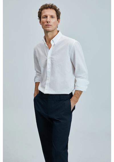 Lufian Ellery Erkek Basic Gömlek Regular Fit Beyaz Beyaz 111010637100500 Beyaz